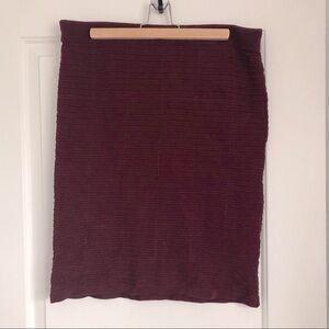 Loft Maroon Pencil Skirt